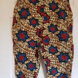 African Print Cropped Pants